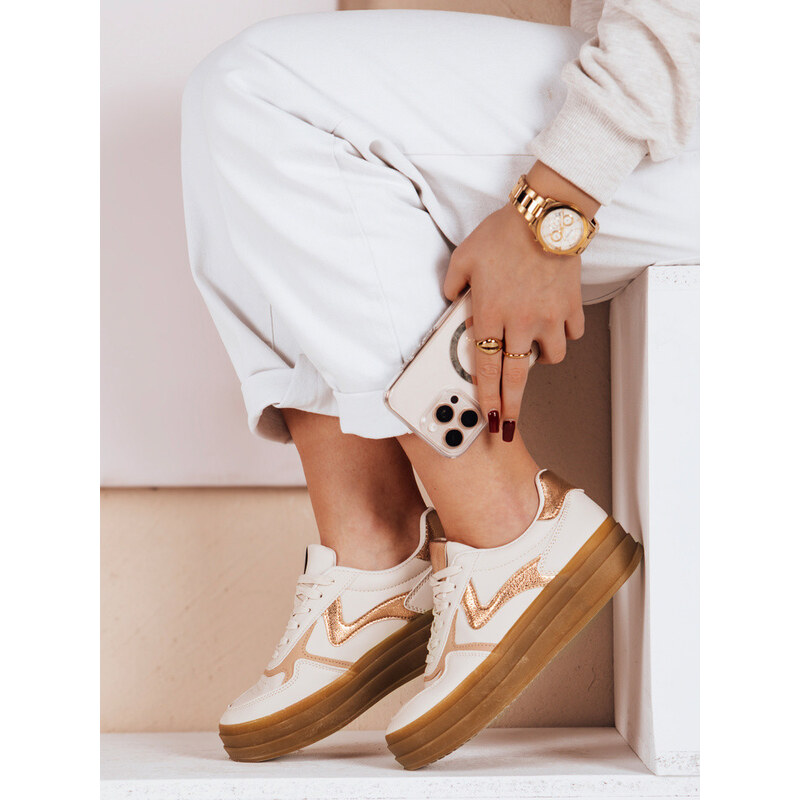 Dámské sportovní tenisky SPARKSOLO beige FashionStreet ZY0638