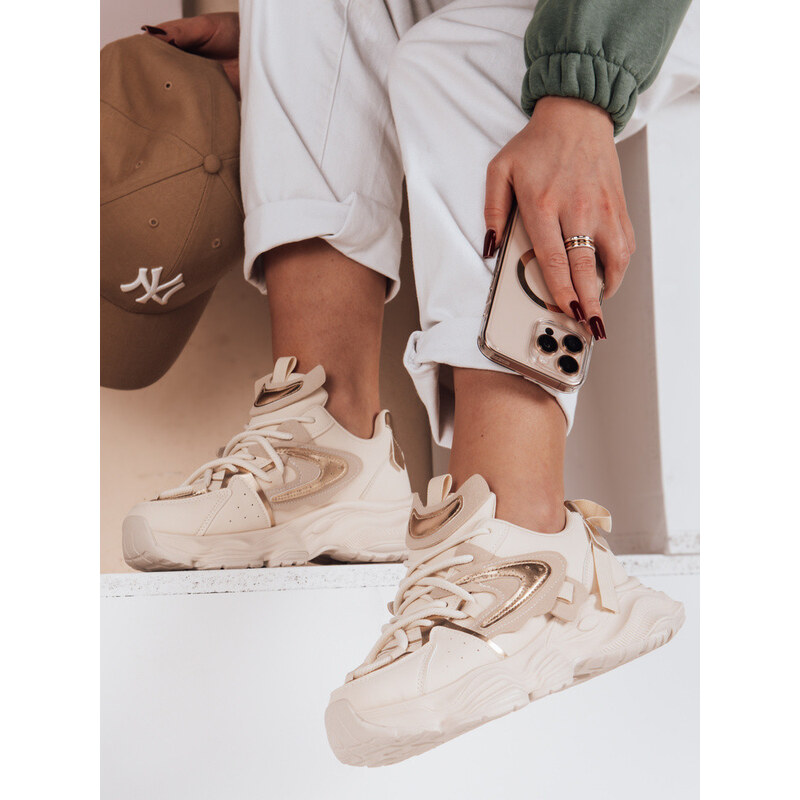Dámské béžové tenisky Dstreet model 21983730 - FashionStreet