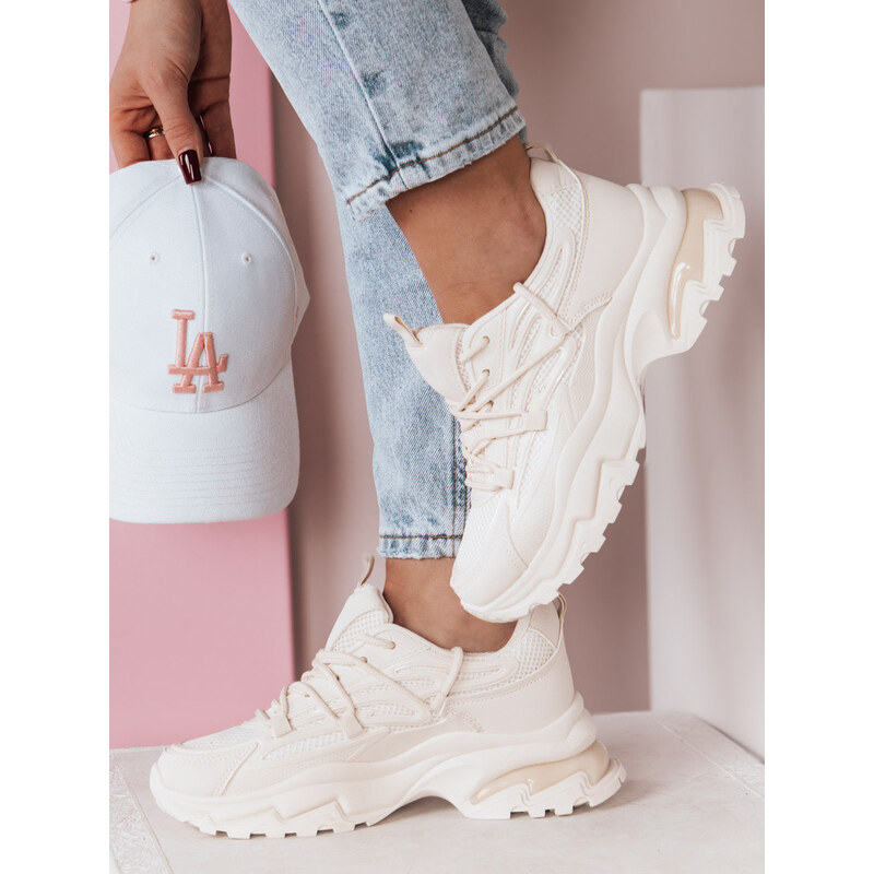 Dámské tenisky na podrážce beige Dstreet model 21983832 -