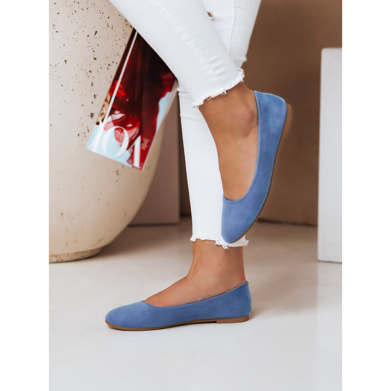 Dámské semišové baleríny MINIMALL modré FashionStreet ZY0671