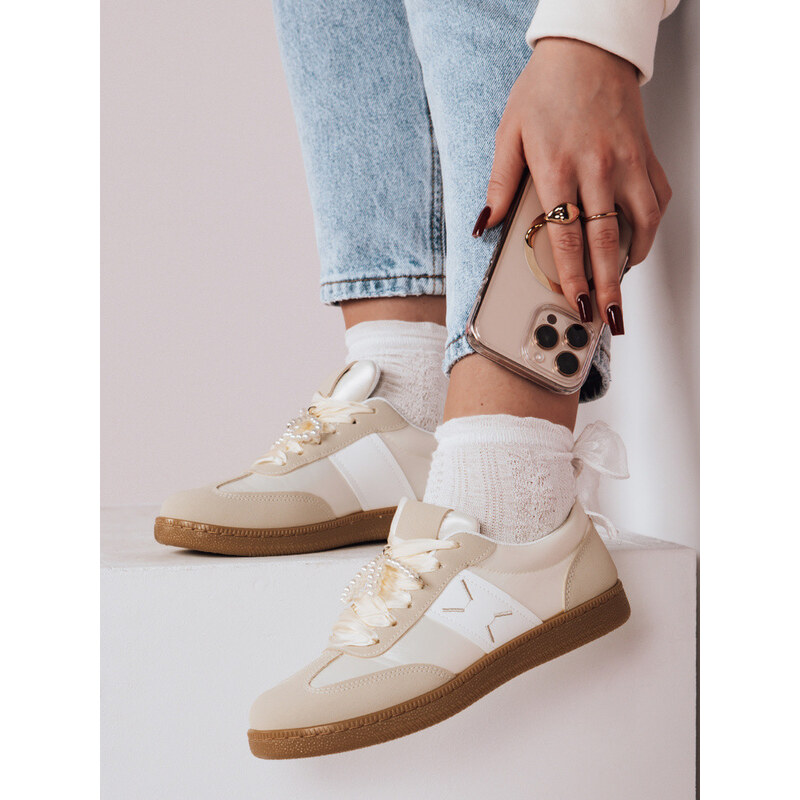 Dámské sportovní tenisky PEARLSTEP beige FashionStreet ZY0680