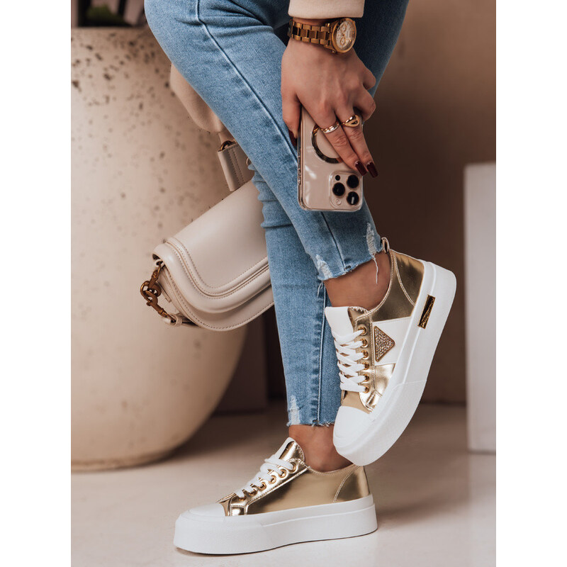 Dámské tenisky na platformě TRENDIS gold FashionStreet ZY0702