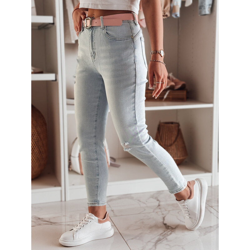 FashionStreet Dámské džínové úzké kalhoty s vysokým pasem