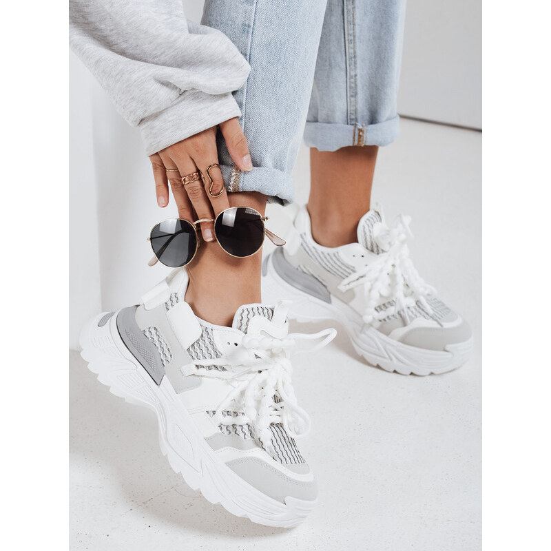 Dámské tenisky na vysoké platformě white Dstreet model 21985096