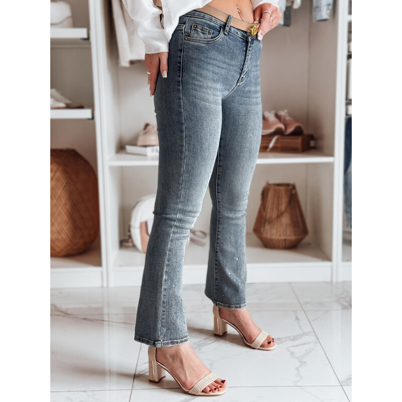 Dámské džíny do zvonu se zirkony BLINKFIT modré FashionStreet