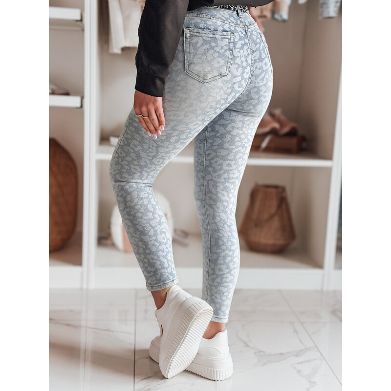 Dámské úzké džínové kalhoty s páskem blue Dstreet model 21985439