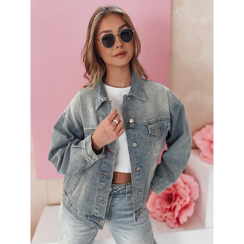 Dámská přechodná bunda oversize modrá Dstreet model 21985603 -