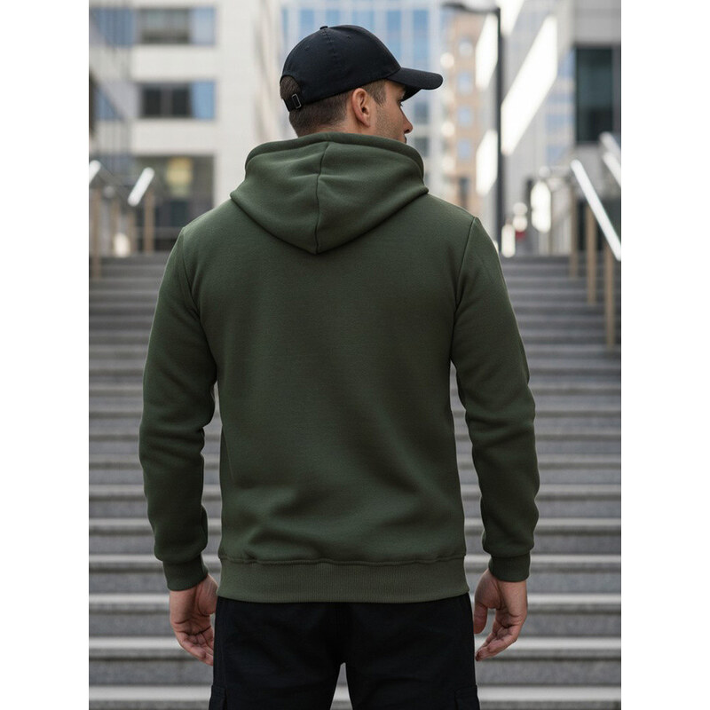 Pánská khaki mikina s kapucí Dstreet model 21986066 -