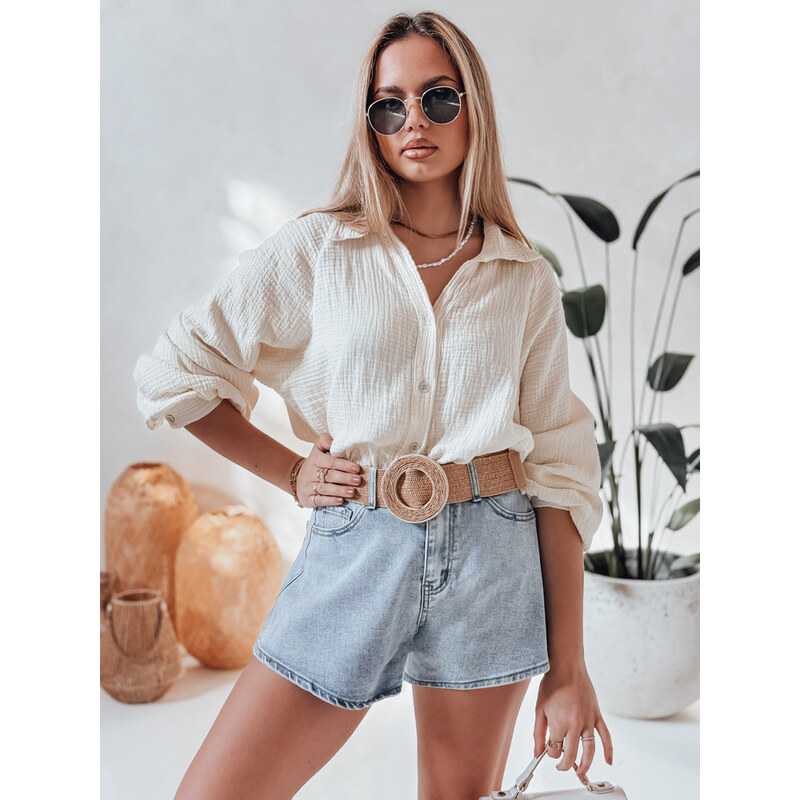 Dámské džínové šortky HOT LIGHT blue FashionStreet SY0467 113427798