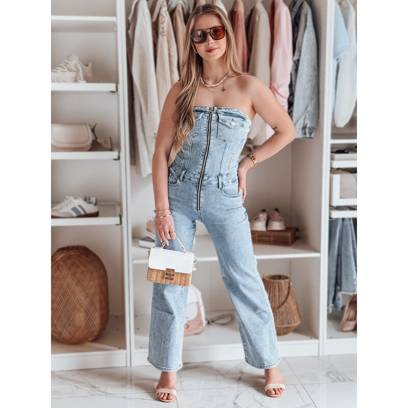Dámský džínový overal s korzetem GORSSANKA modrý FashionStreet