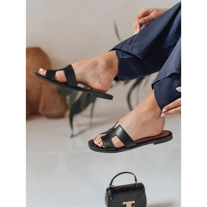 CLASSROT dámské žabky se zářezem černé FashionStreet ZY0884 113427867