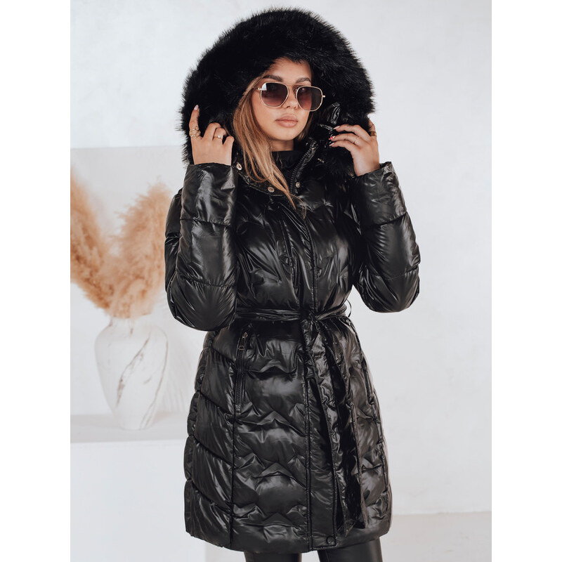 Dámská zimní bunda CASSERIE prošívaná s kapucí černá FashionStreet 113427972