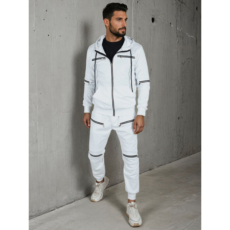 FashionStreet pánská bílá tepláková souprava AX0813