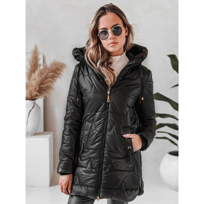 Dámská prošívaná zimní bunda s kapucí černá FashionStreet TY5089 113428019