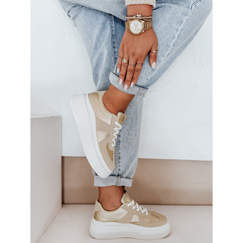 Dámské tenisky na platformě MODNIKKI gold FashionStreet ZY1004