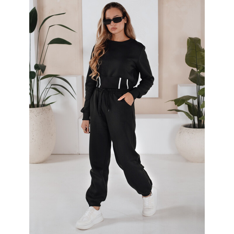 Dámský černý teplákový komplet FashionStreet AY1159