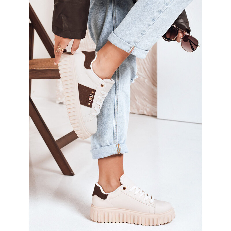 Dámské tenisky na platformě béžové FashionStreet ZY1057 113428077