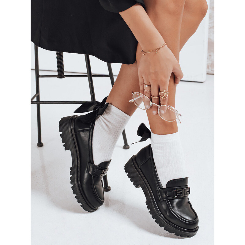 Dámské černé mokasíny FashionStreet ZY1127