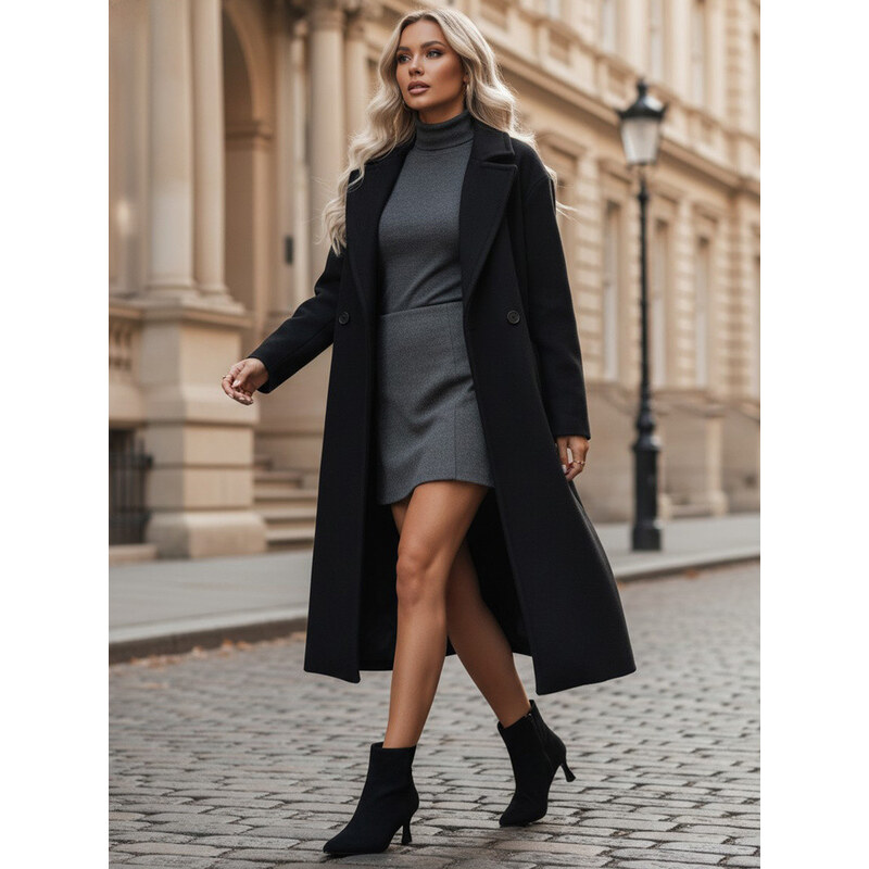 Dámské semišové kozačky černé Dstreet model 21993194 -
