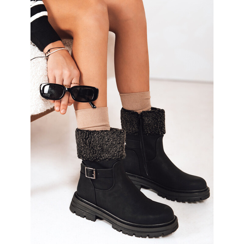 Dámské zateplené boty černé FashionStreet ZY1227 113428243