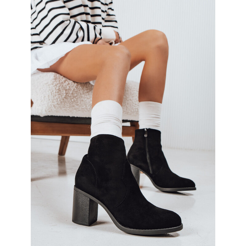 Dámské černé semišové kozačky FashionStreet ZY1247