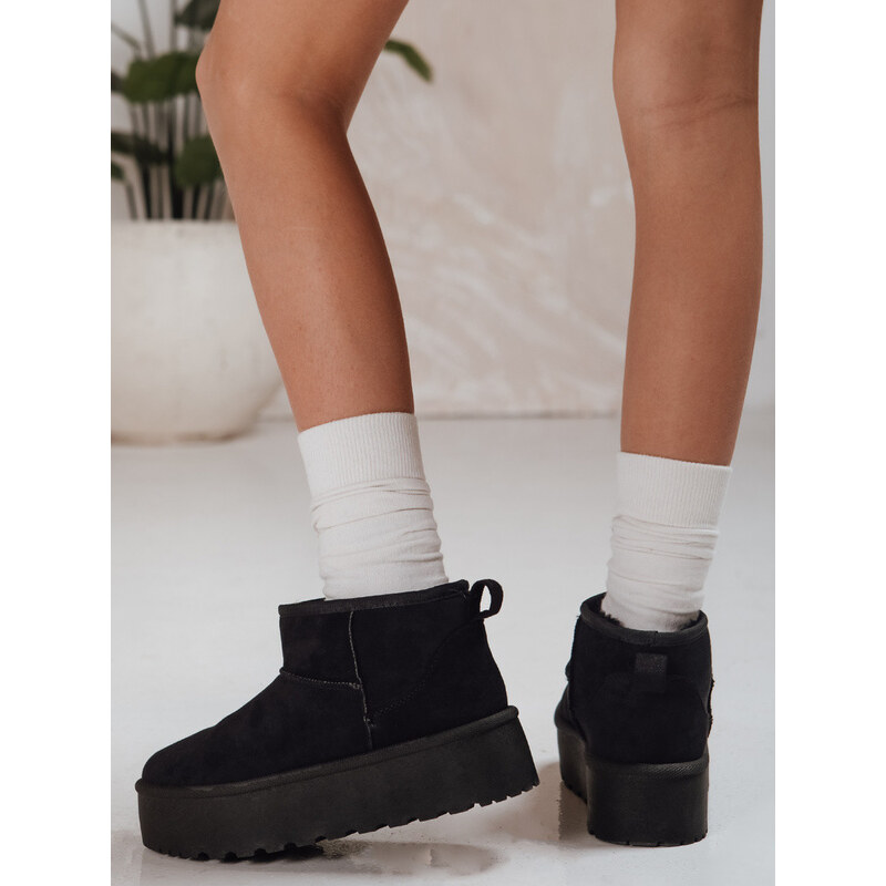 Dámské černé semišové sněhule FashionStreet ZY1283