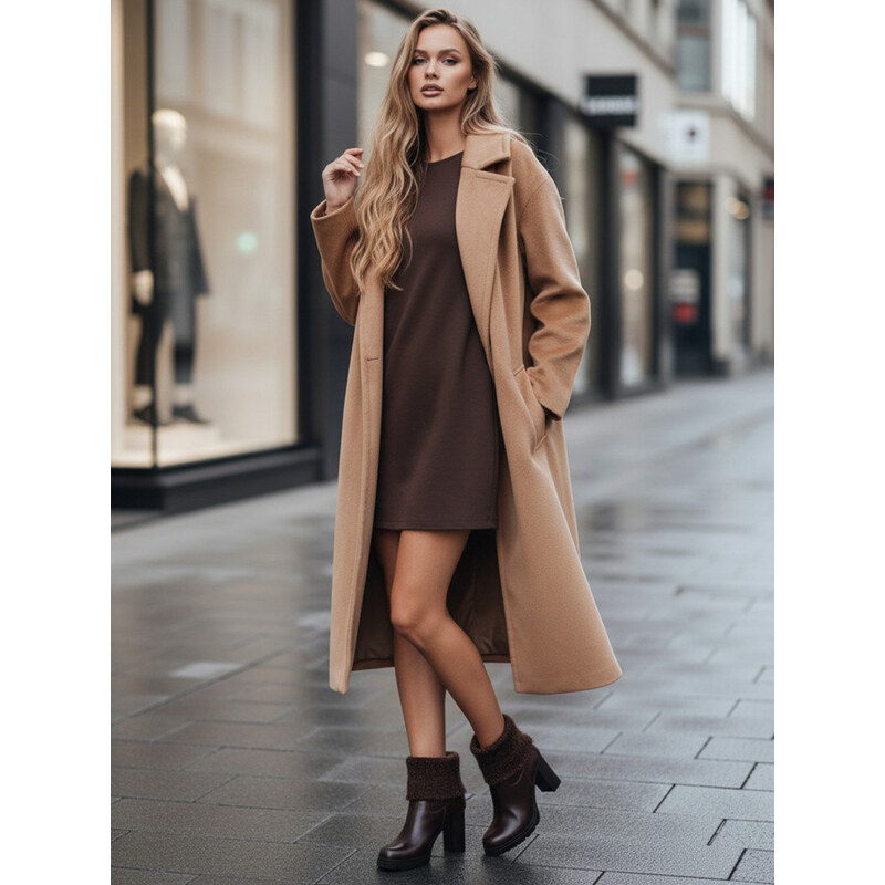 Dámské hnědé boty FashionStreet na podpatku ZY1315