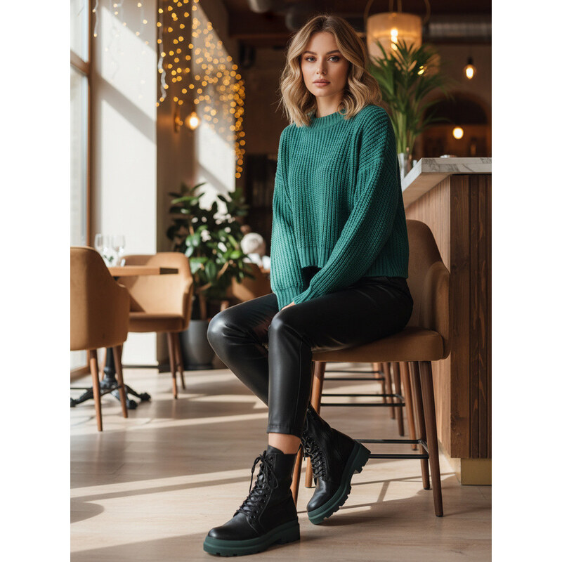 Dámské vázané boty HARDSTEP černé FashionStreet ZY1304 113428354