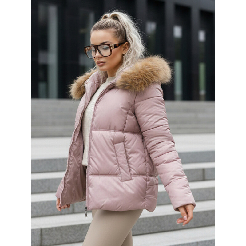 Dámská prošívaná zimní bunda pink Dstreet model 21995499 -