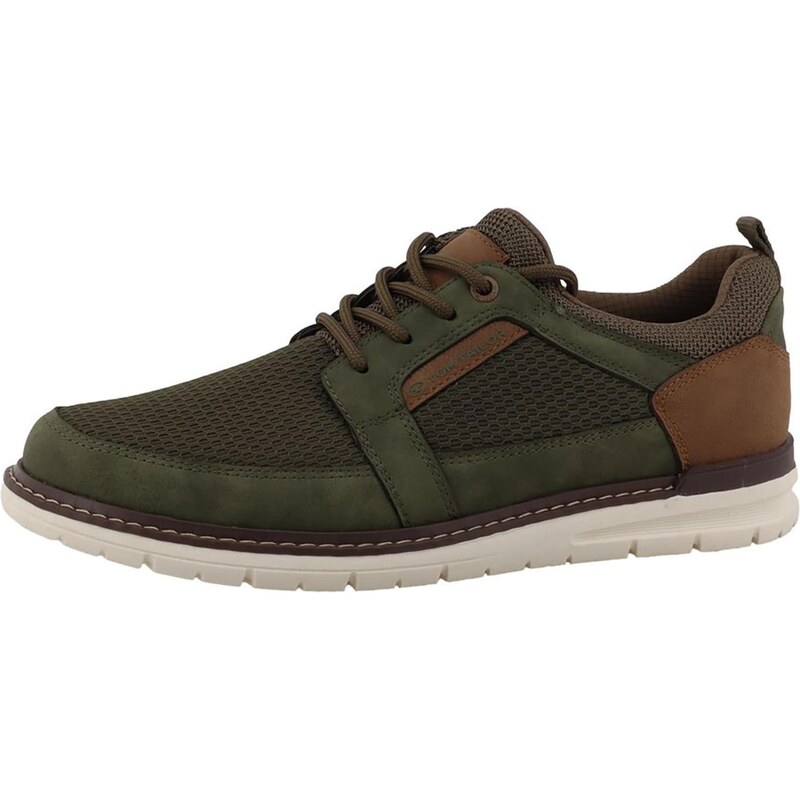 TOM TAILOR Tenisky karamelová / tmavě hnědá / khaki
