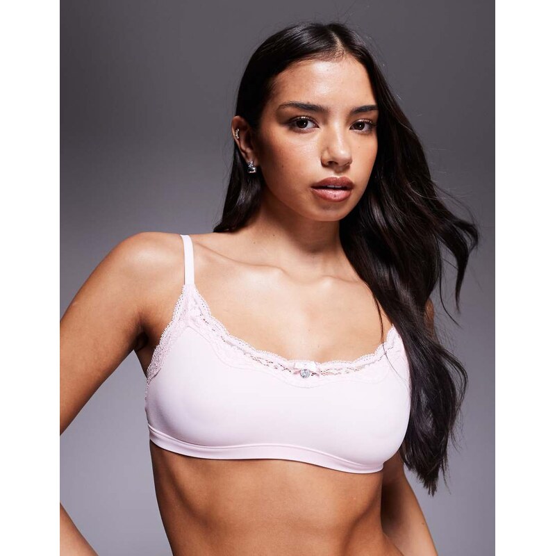 Boux Avenue Elevated Essentials soft bralette in powder pink 115516885