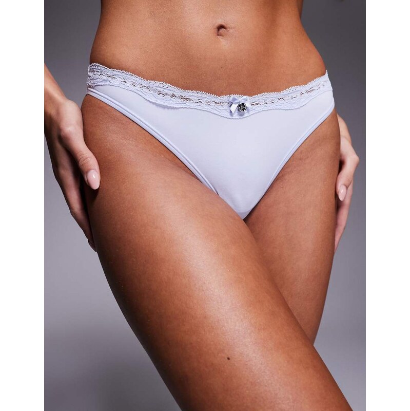 Boux Avenue Elevated Essentials thong in arctic blue