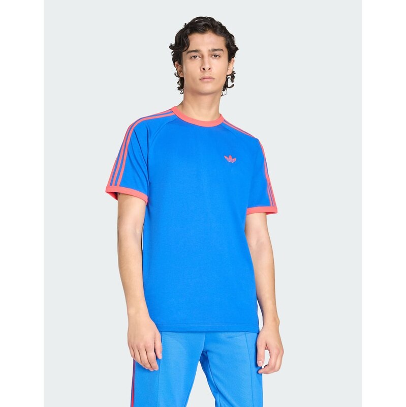 adidas Originals 3-stripes tee in blue 115496378