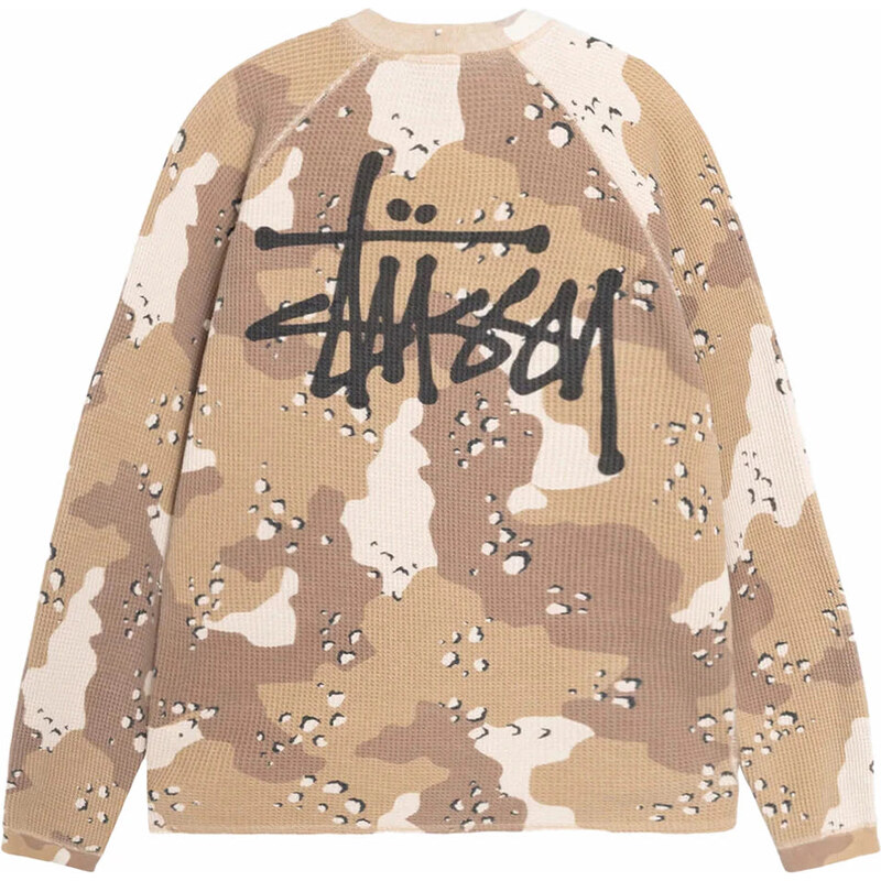Stussy Raglan Thermal L/S Crew Desert Camo 113533720