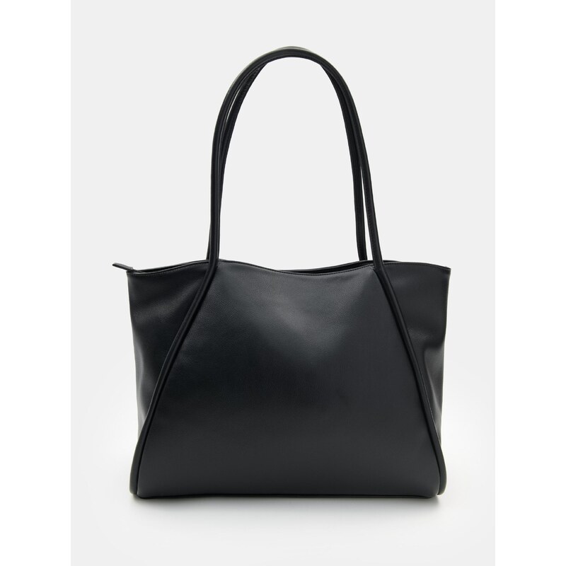 Sinsay - Velká shopper taška z imitace kůže - černá 112982099