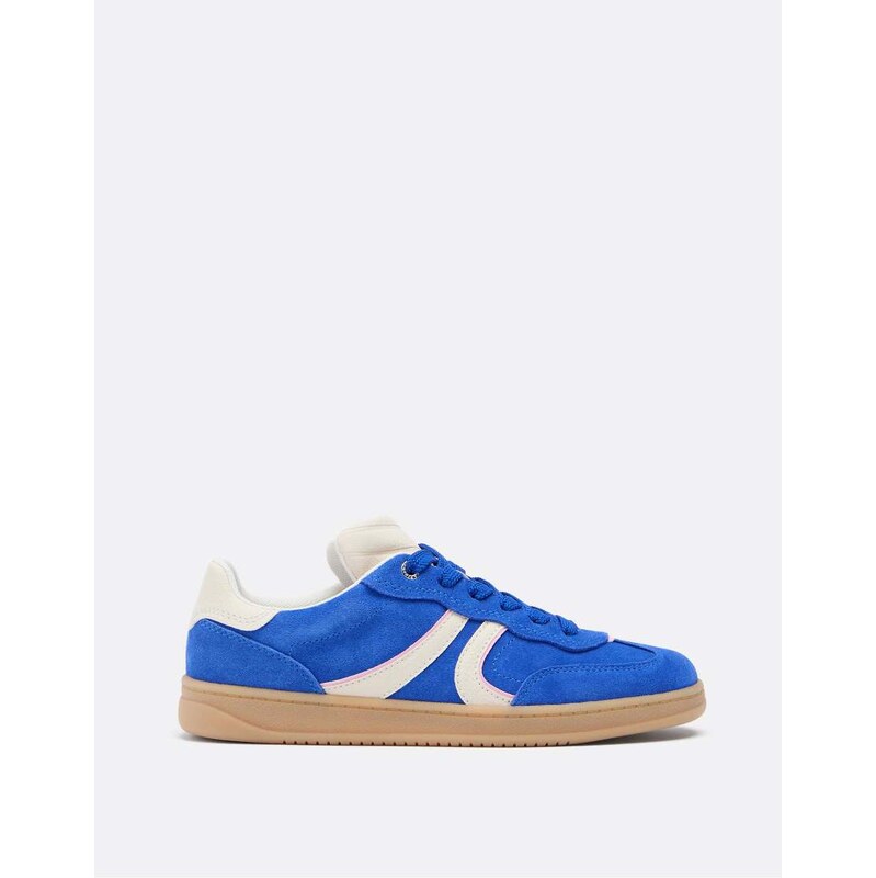 Stradivarius Casual leather trainers in blue