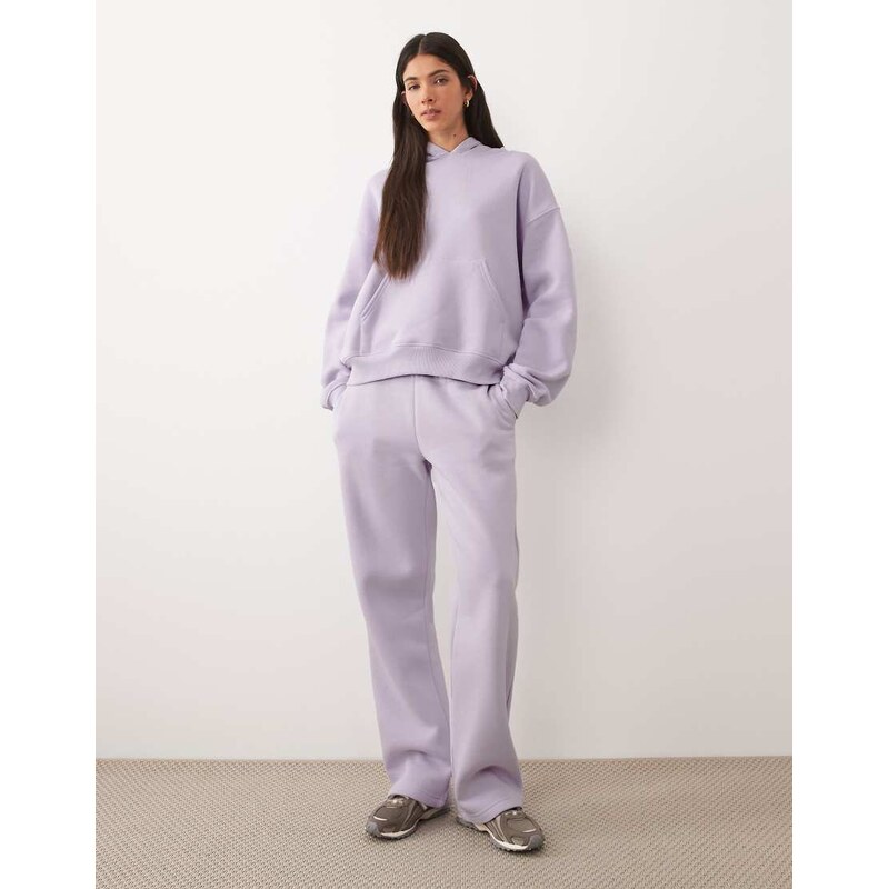 Gina Tricot co-ord loose fit straight leg joggers in lavendar