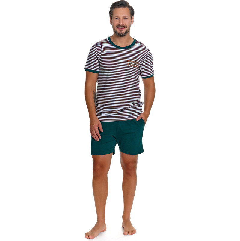 Pánské pyžamo DOCTOR NAP PMB.7404 CHOCO GREEN