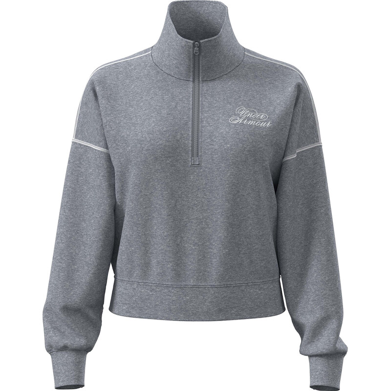 Dámská mikina Under Armour Rival Fleece Script HZ blue gray light heather/white
