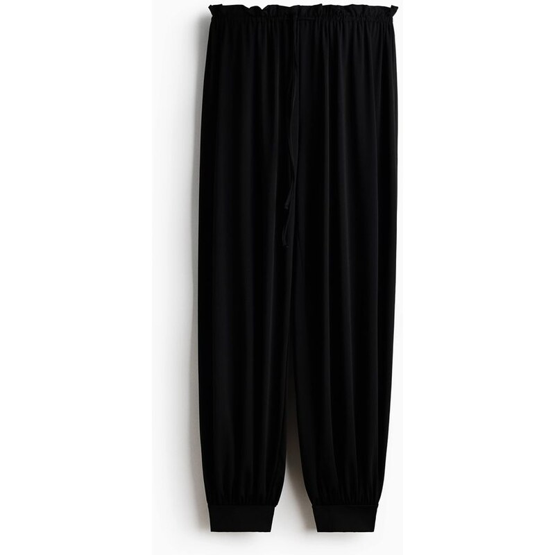 H&M - Žerzejové balonové kalhoty - Černá