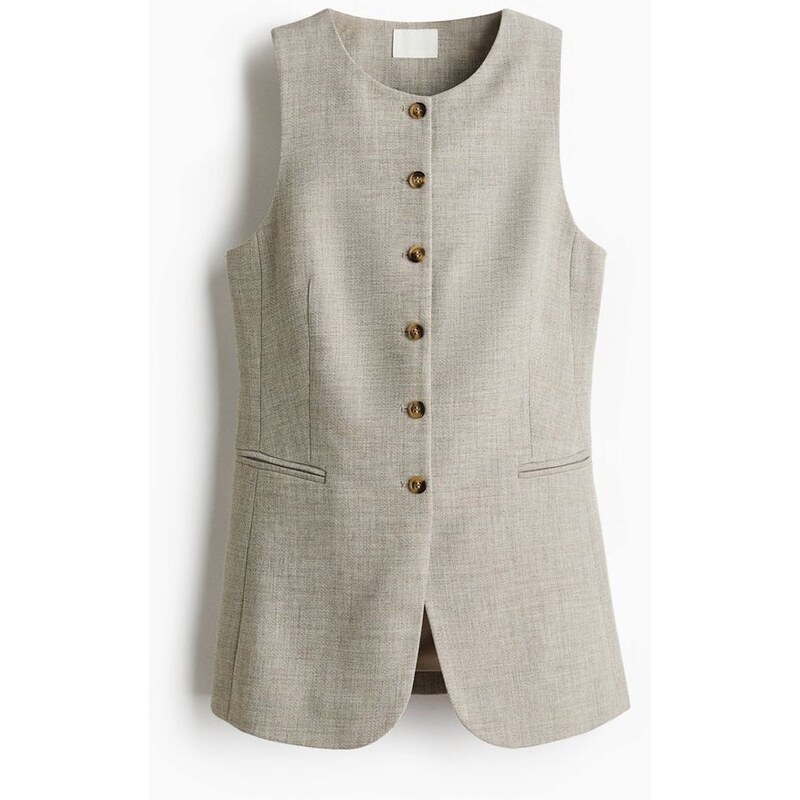 H&M - Dlouhá vesta - Béžová