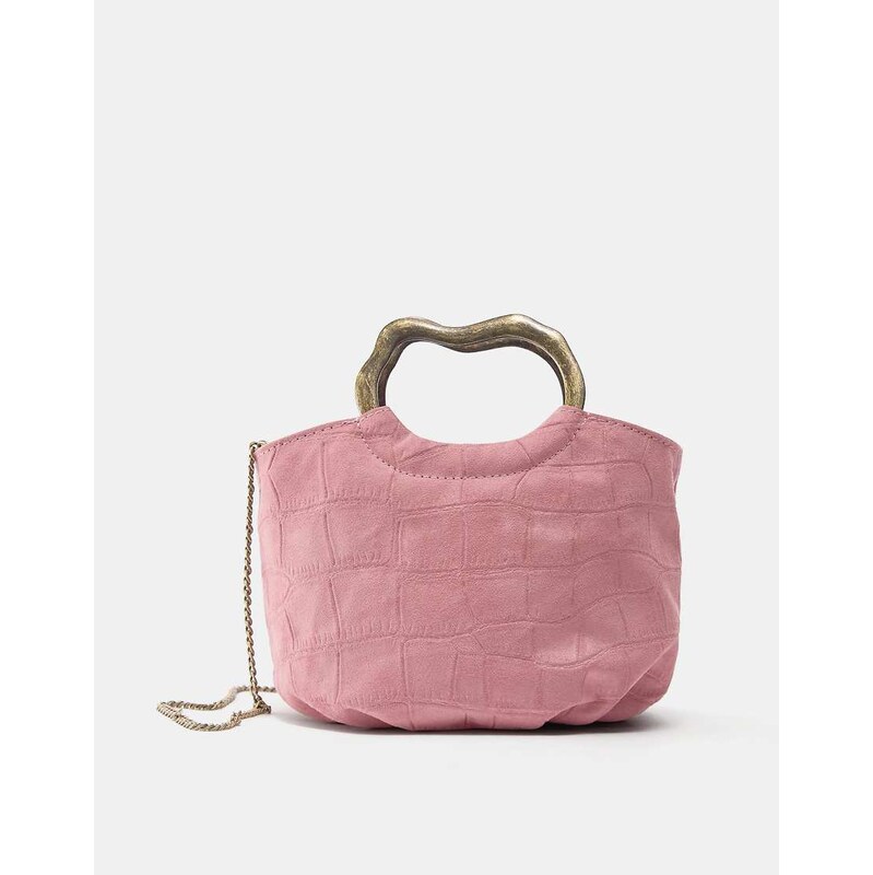 Pull&Bear Grab bag with metal handle in pink-Neutral 113436709