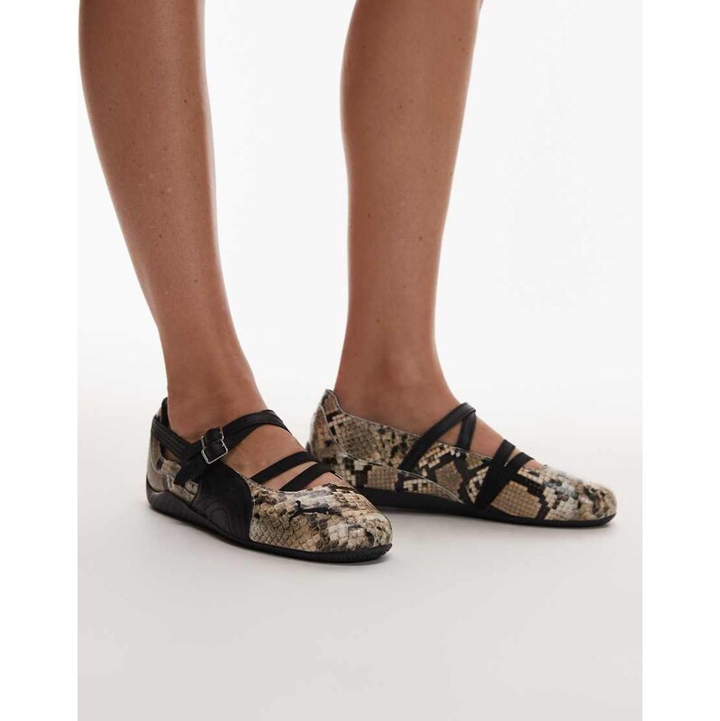 Puma Speedcat ballet flats in snake print-Multi