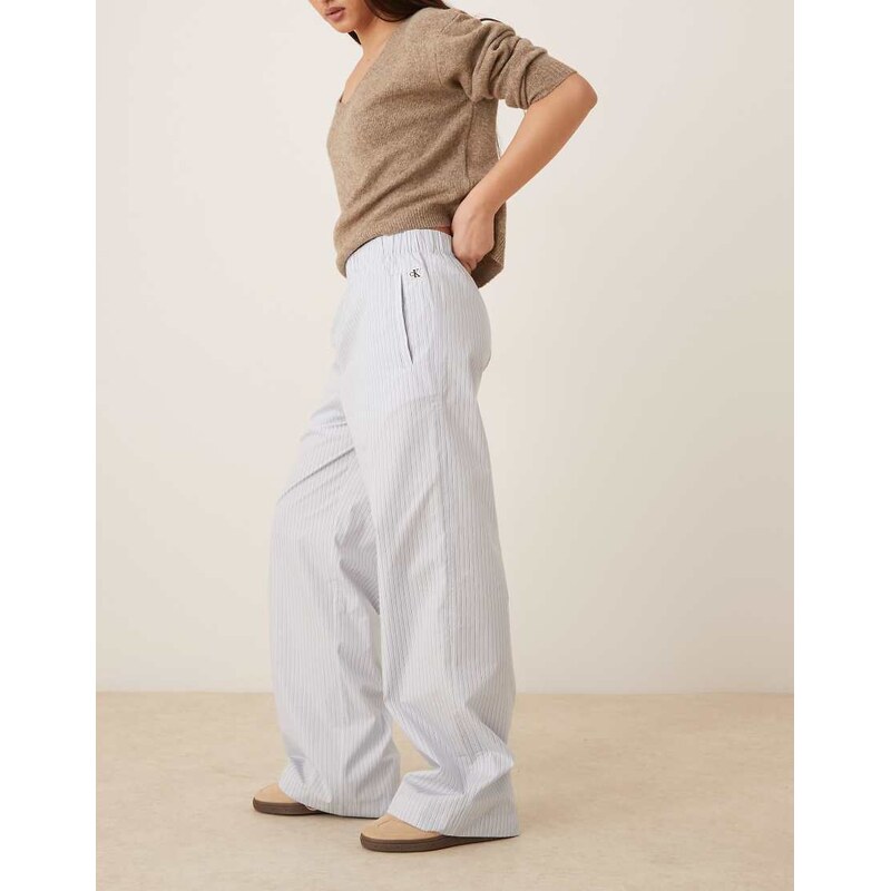 Calvin Klein Jeans Cotton poplin pull on trouser with elasticated 113044053