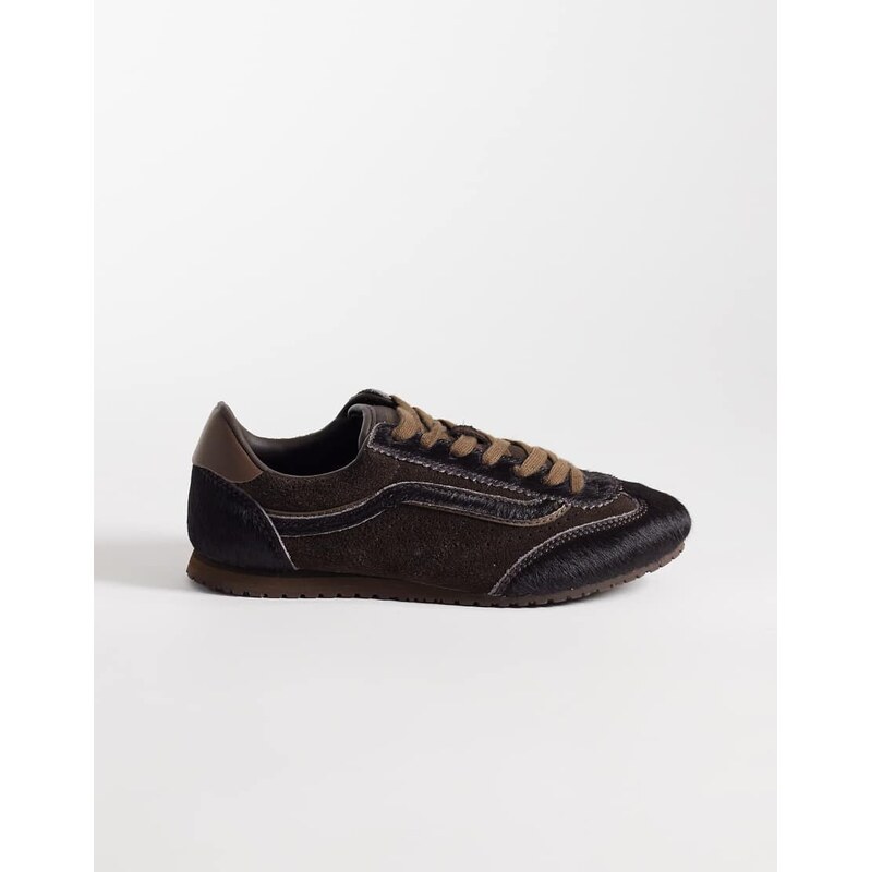 Vans Super Lowpro pony hair trainers in brown