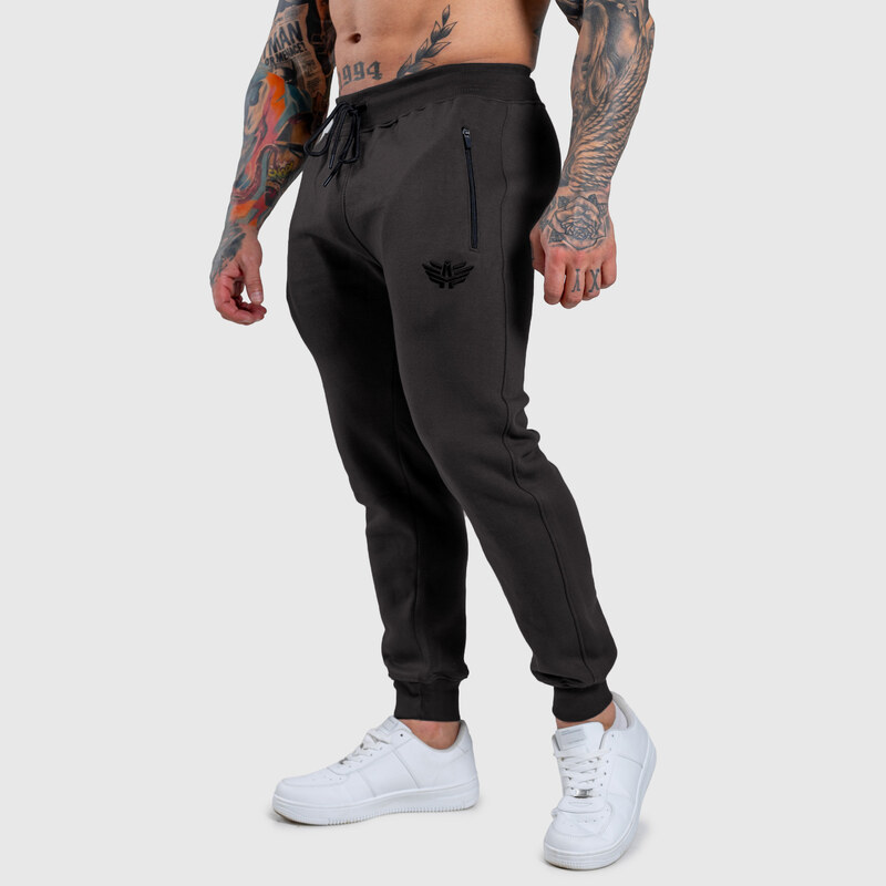 Jogger tepláky Iron Aesthetics Round, šedé
