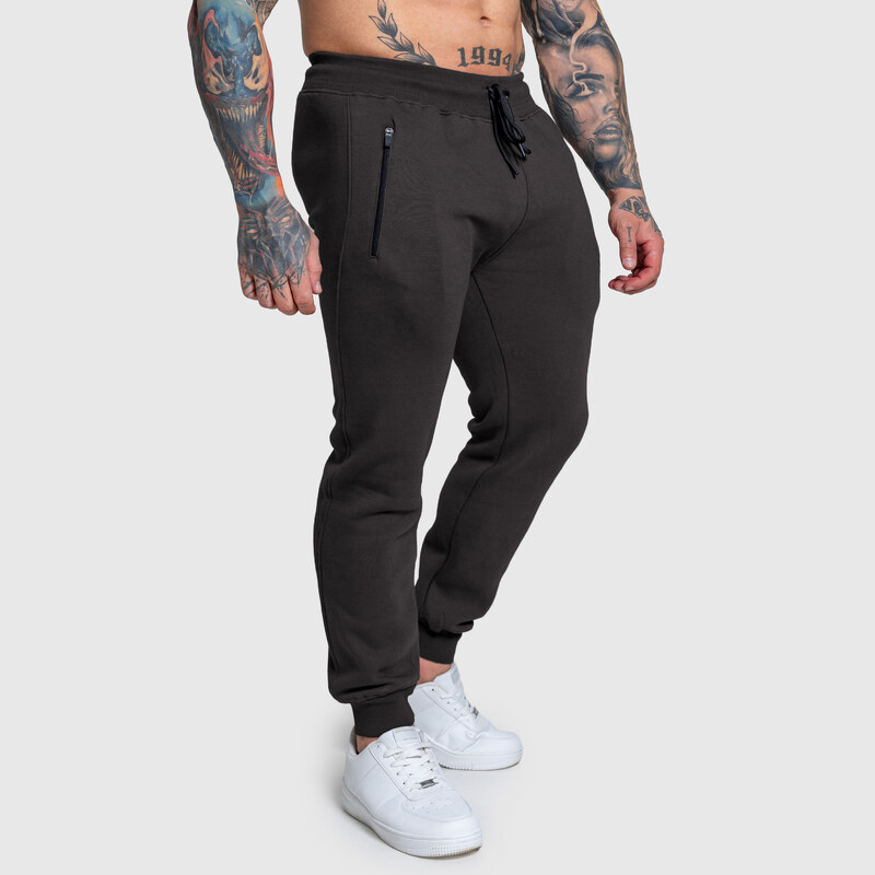 Jogger tepláky Iron Aesthetics Round, šedé