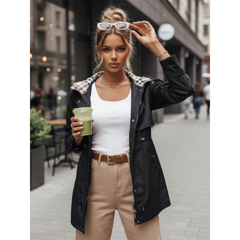 Dámská přechodná bunda parka černá Dstreet model 21975172 -