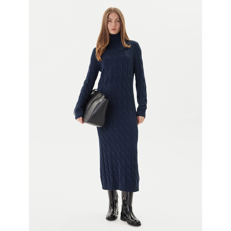 Tommy Hilfiger tmavě modré svetrové šaty