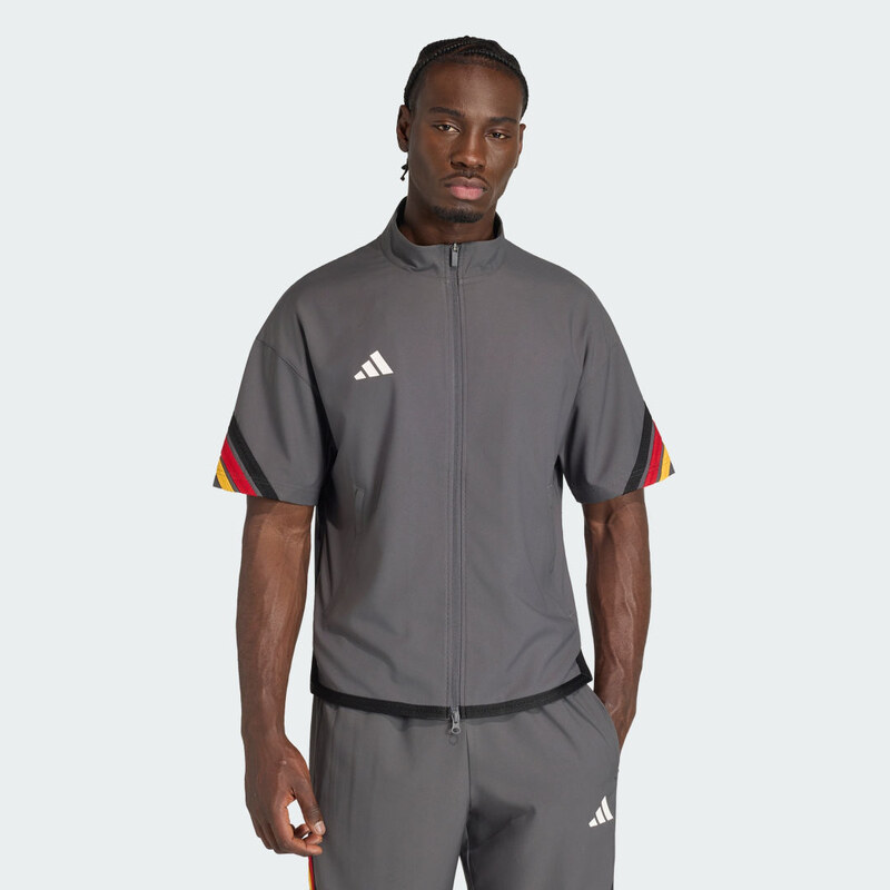 Adidas PÁNSKÁ BASKETBALOVÁ ZAHŘÍVACÍ BUNDA DBB S KRÁTKÝM RUKÁVEM